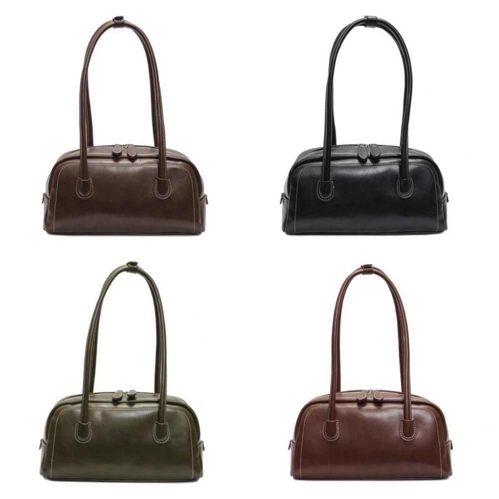 Korean Ins Style Women PU Shoulder Bag PU Leather Underarm Bag Vintage PU Hobo Bag Streetwear