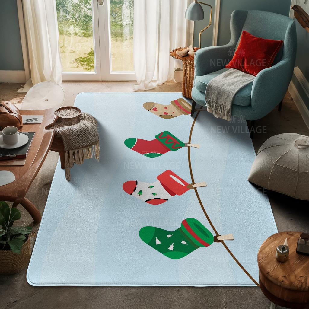 Ковер у входа в дом Домашний коврик у двери Гостиная Ванная Комната Ноги ванная комната Нескользящие коврики с водопоглощением для ванной Счастливого Рождества зима