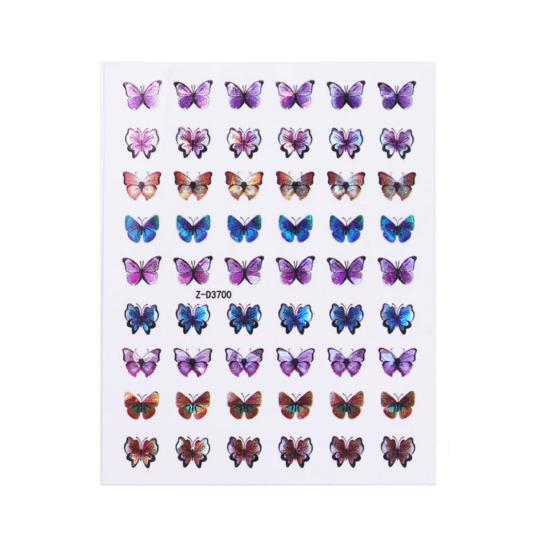 Наклейка для дизайна ногтей Сильная липкость Легко наносится Красочная Нежная Красота Бабочка Маникюр Гаджеты Принадлежности