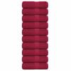 VidaXL Guest Towels 10pcs Burgundy 30x50 Cm 360 G/m² 100% Cotton, Towel, Face Towel, Set of 136733