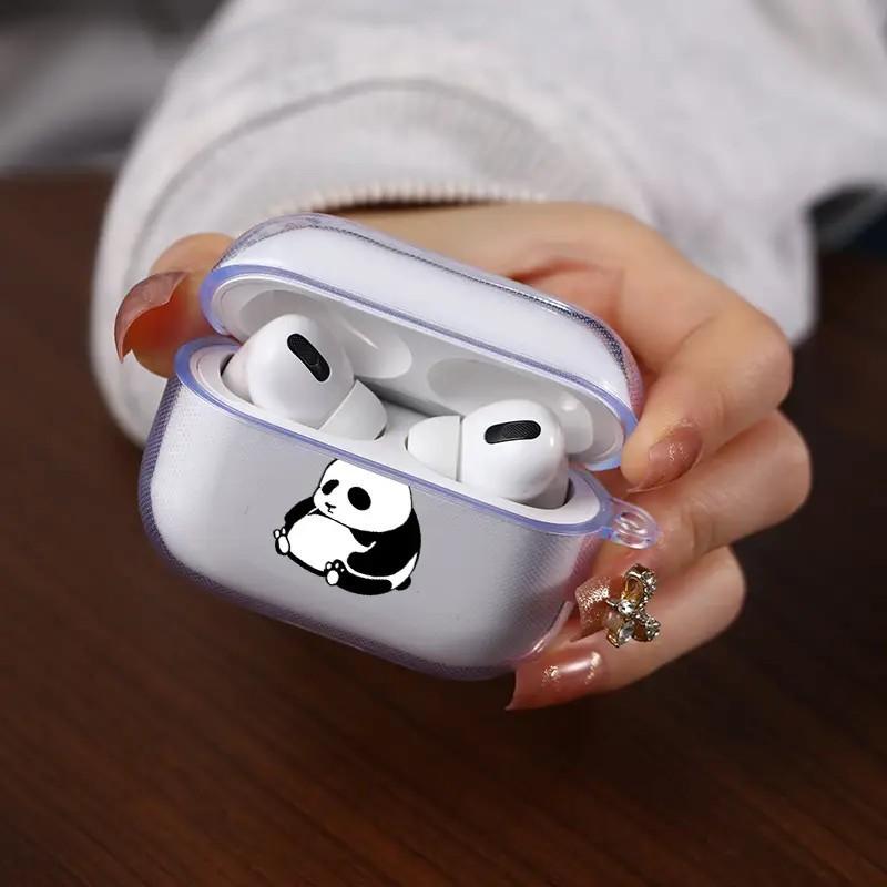 Ins прозрачный панда подходит для AirPods1/1-го поколения защитный чехол Apple pro/1 беспроводная bluetooth гарнитура чехол