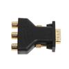 15Pin VGA Male to 3 RCA Female Component RGB Adapter Gold Plated Connector VGA to YPbPr Component Video Converter for Monitor Projector Transmission