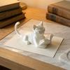 Милый кот-читатель Украшение 3D-печатные статуэтки кошек Поделки Декоративные статуэтки кошек Для рабочего стола