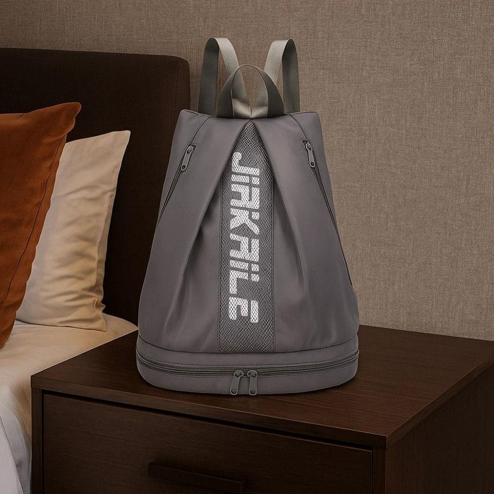 Portable Fitness Storage Pouch Adjustable Straps Nylon Sport Daypack Daily Gym Backpack Couple