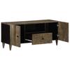 Szafka Rtv Jasnoszara 105X33,5X46 Cm Drewno Lite Mango