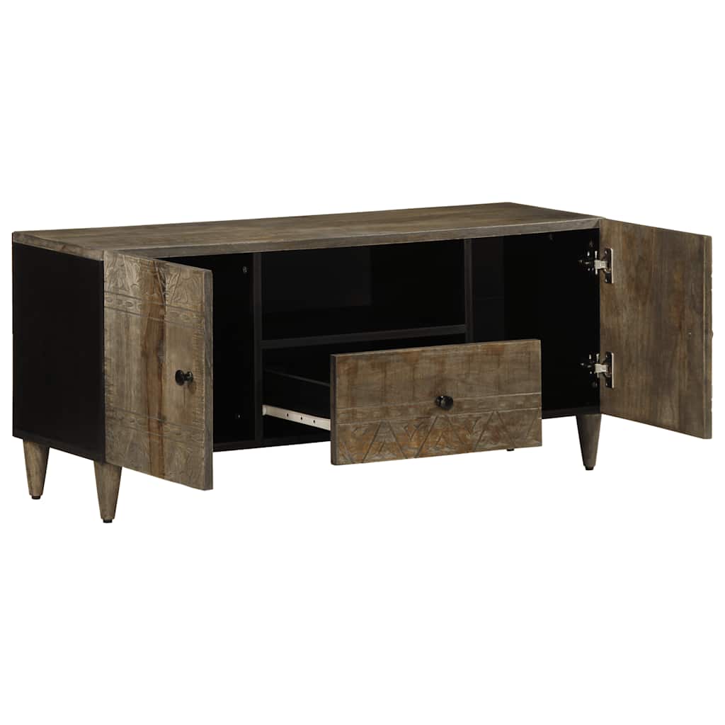 Szafka Rtv Jasnoszara 105X33,5X46 Cm Drewno Lite Mango