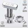 T-type Screw Bolts Hammer Head Sliding Screw With Flange Nuts M8x20mm Stainless Steel Hardware Drop-in Bolt For Solar Mounting