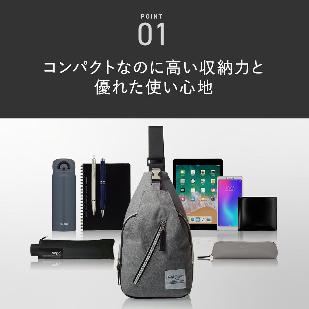 RONDE Crossbody Bag x Mesh Shoulder Body Sports Bag for Men [Fabric Back] Bag, Bag, One-Shoulder Bag,