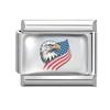 Новая серия ко Дню поминовения Американский флаг Итальянские шарм-звенья Подходят для браслета 9 мм из нержавеющей стали для женщин и мужчин Изготовление ювелирных изделий своими руками Подарки