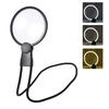 3 Color LED Lights Hands Free Magnifier Hanging Neck Magnifying Glass  Electronics Repair