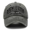 Стирка джинсовой бейсболки с вышивкой букв newyork, персонализированная джинсовая бейсболка