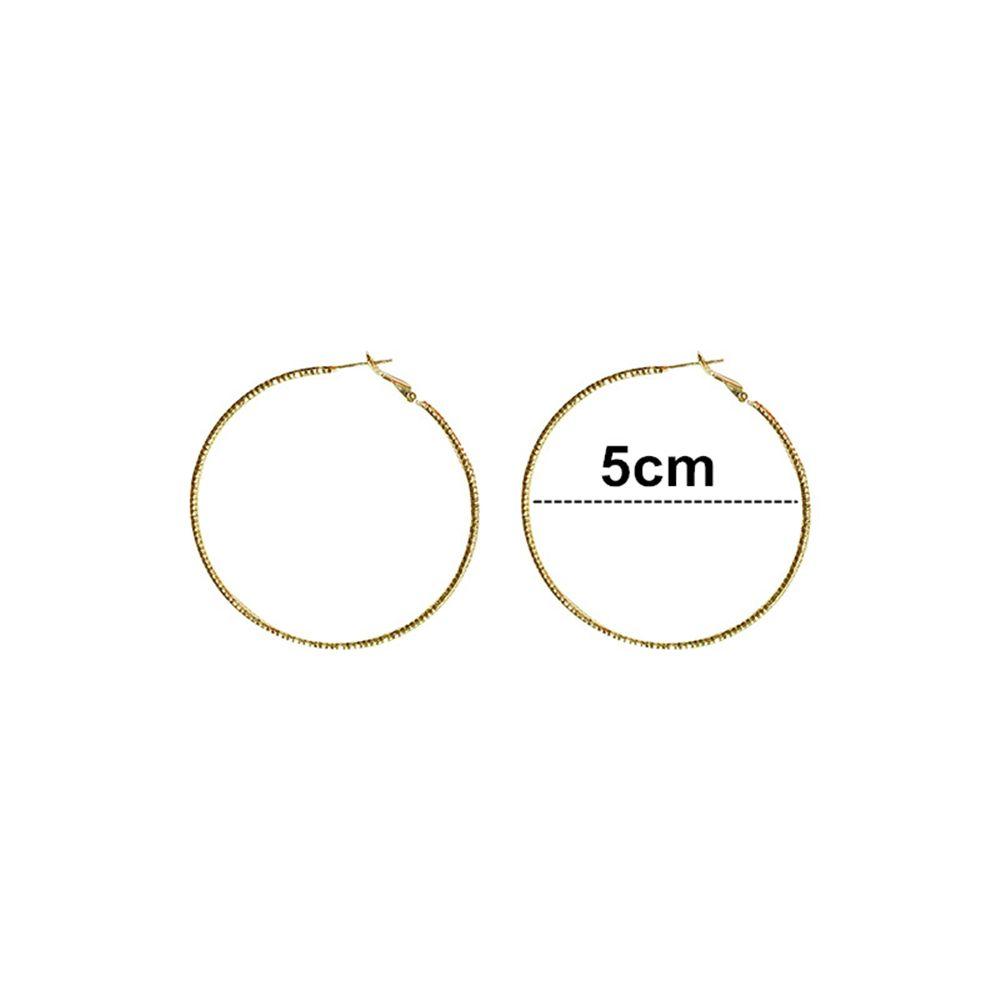 Big Circle Gorgeous Wedding Engagement Drop Dangle Stud Crystal Round Shape Round Hoop Earrings