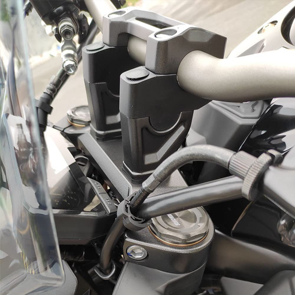 Motokano CB650R Handlebar Riser, 1.1 Inches (2.8 Cm) Up, Near 2.8 Cm, Back Pain Prevention, Silver