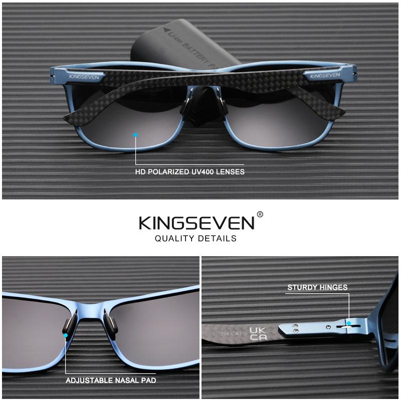 Kingseven Качественные алюминиевые солнцезащитные очки мужские новые дизайнерские женские очки для вождения поляризованные Clycling Eyewear