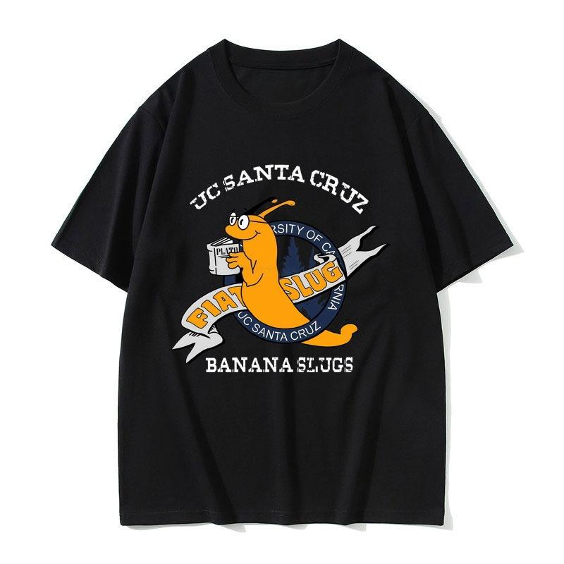 Famous Quentin Tarantino Movie Pulp Fiction Jhon Travolta Banana Slugs Same Style Print Tshirt Unisex Casual Pure Cotton T Shirts