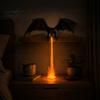 Ambient Reading Corner Lighting Dragon Bookshelf Nook Light with LED Flame Effect, Fantasy Shelf Decor, Mythical Creature Statue Flying Display