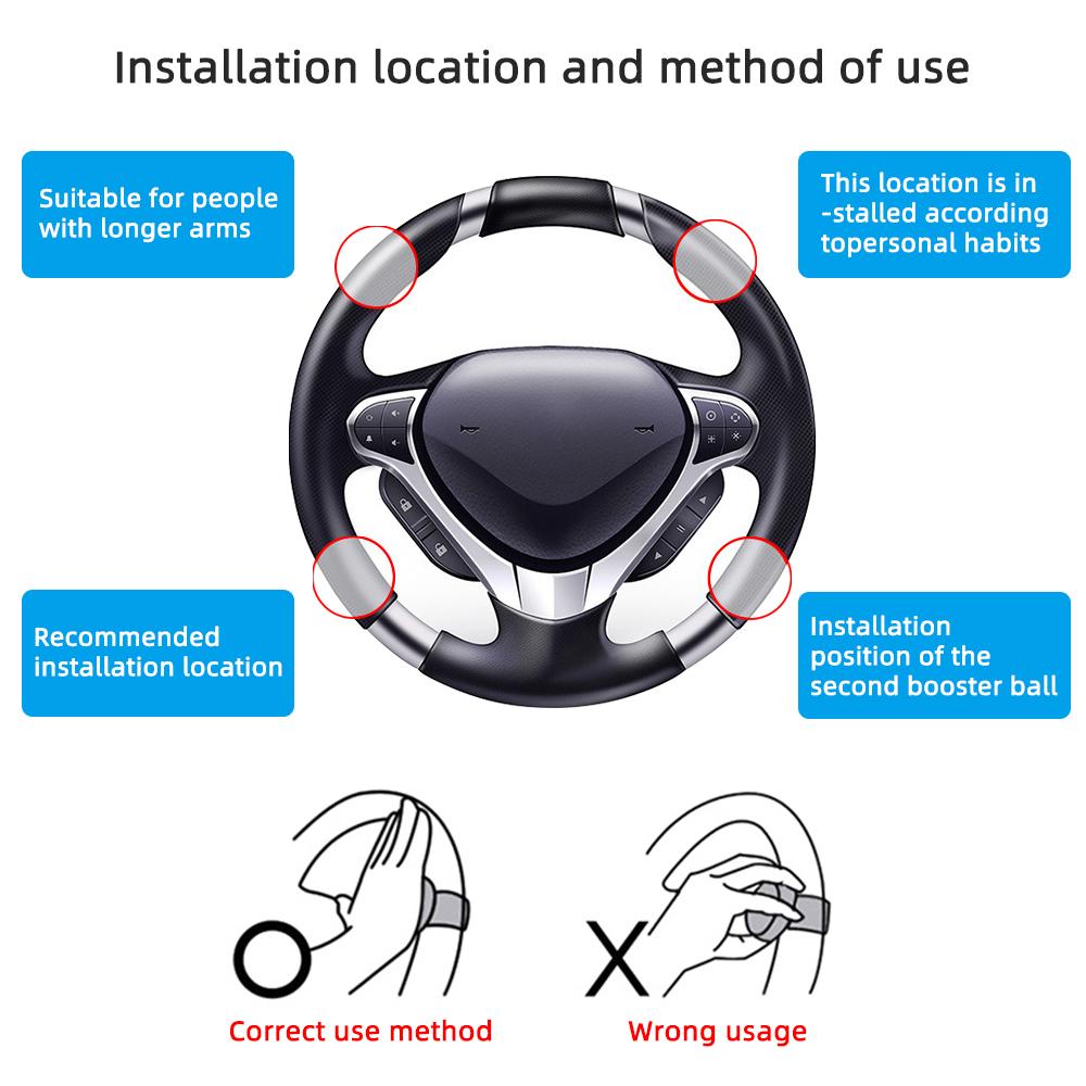 Универсальная ручка-спиннер на руль автомобиля, вращающаяся на 360 градусов, усилитель рулевого управления для автомобиля, грузовика, лодки