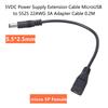 5-контактный female Micro USB 5V DC 5.5x2.5mm male Адаптер Разъем Кабель 22AWG Медная проволока 20 см / 7.87 дюйма Поддержка 5.5x2.1 мм