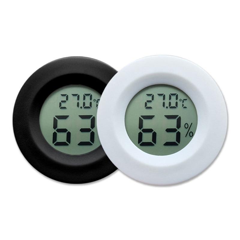 -50~ +70°C Круглый цифровой гигрометр-термометр с ЖК-дисплеем Для точного контроля температуры и влажности Детектор