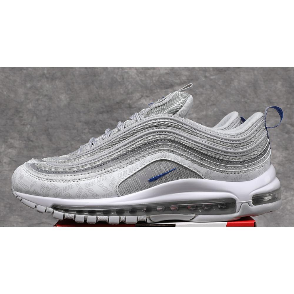 Bullet Men's Shoes Reflective Retro Running Shoes Full Palm Air Cushion Shoes Women's White and Black Trend Casual Sports Shoes