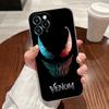 Marvel Black VENOM Art Transparent Phone Case For iPhone 17 Pro Max 17E 11 12 13 14 15 16 Pro Max Plus 17 Air 16E 7 X Soft Cover
