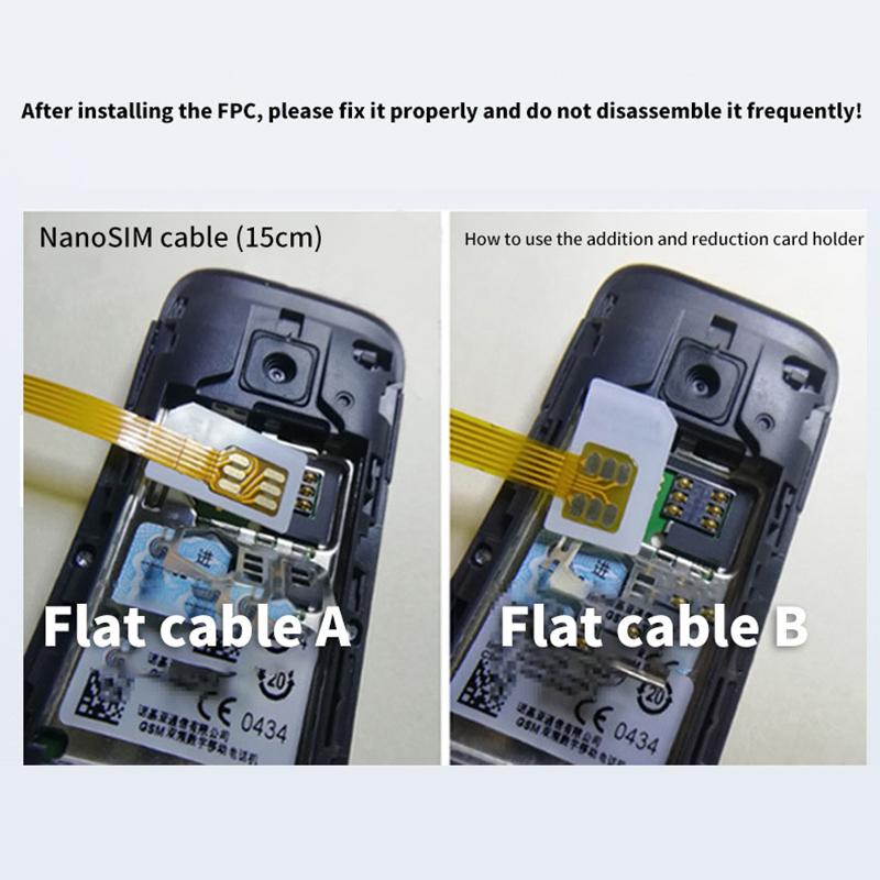 Нано 4Ff Конвертер SIM-карты FPC Удлинительный кабель на Нано 4Ff Микро 3Ff Стандарт 2Ff Адаптер SIM/USIM-карты Линия преобразования