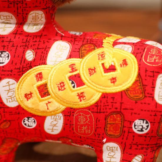 Blessing Horse Plush Toy Chinese Style Stuffed Horse Doll Good Luck Horse 2026 New