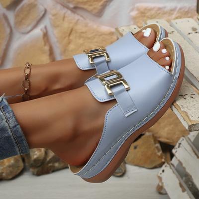 Модные летние новые женские тапочки Повседневные сандалии на плоской подошве Тренд 2025 Обувь с ремешком через пятку Женские шлепанцы Спортивные слайды Zapatos Mujer Sandalias