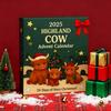 Адвент-календарь Yousheng с шотландской высокогорной коровой 2025 Милые украшения в виде шотландских высокогорных коров 24-дневный рождественский обратный отсчет Сюрпризы для рождественской елки Домашний декор
