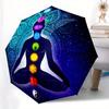 Blue Chakra Utomatic Folding Umbrella Compact 8Rib Design For Outdoor Travel And Everyday Umbrella Gift Y2