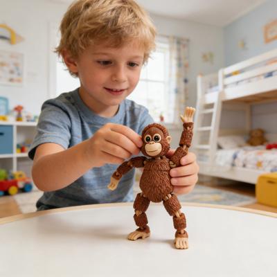 Артикулированная фигурка обезьяны с подвижными суставами 3D-печать Милая фигурка обезьяны Коллекционная игрушка-антистресс для стола для дома и офиса