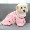 Dog Bathrobe Super Absorbent Coral Fleece Bathrobe Dry Hair Quickly, Warm and Comfortable Soft Dog Drying Jacket