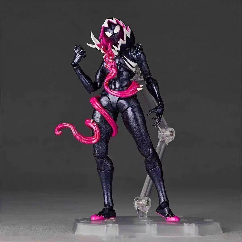 Веном Гвен Revoltech Amazing Yamaguchi Паучиха Гвен Мультяшный Декоративный Персонаж Модель Коллекционная Подарок