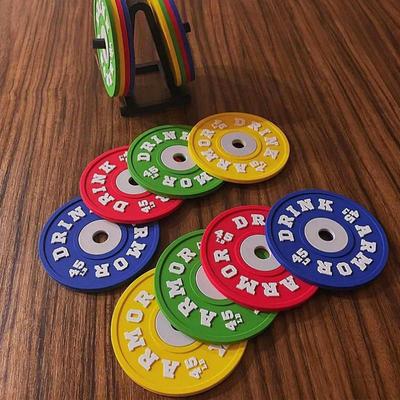 4 шт., силиконовая подставка для тренажерного зала, набор для кухонного стола, коврик для чашки, без BPA, круглые подставки для кружек, 10 см, подставка для напитков, подставка для столовых приборов