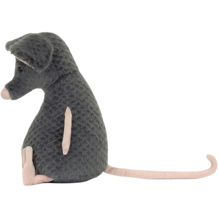 JELLYCAT Woods Animal Series Lachlan Sad Rat Lachlan Sad Rat Grey Doll Plush Figure Sitting 24cm High