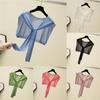 Ultra-thin Knitting  Shawl Candy Color Sunscreen Cape Detachable Collar  Clothing Accessories