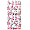 24 Pcs Christmas Tree Pendant Wooden Cartoon Hanging Ornaments Santa Snowman Dwarf Ornaments for Christmas Tree Home Party