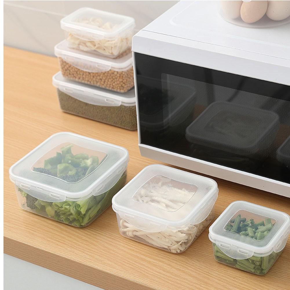 3 шт. Коробка для хранения продуктов питания Коробка для хранения свежих пластиковых контейнеров для пищевых продуктов