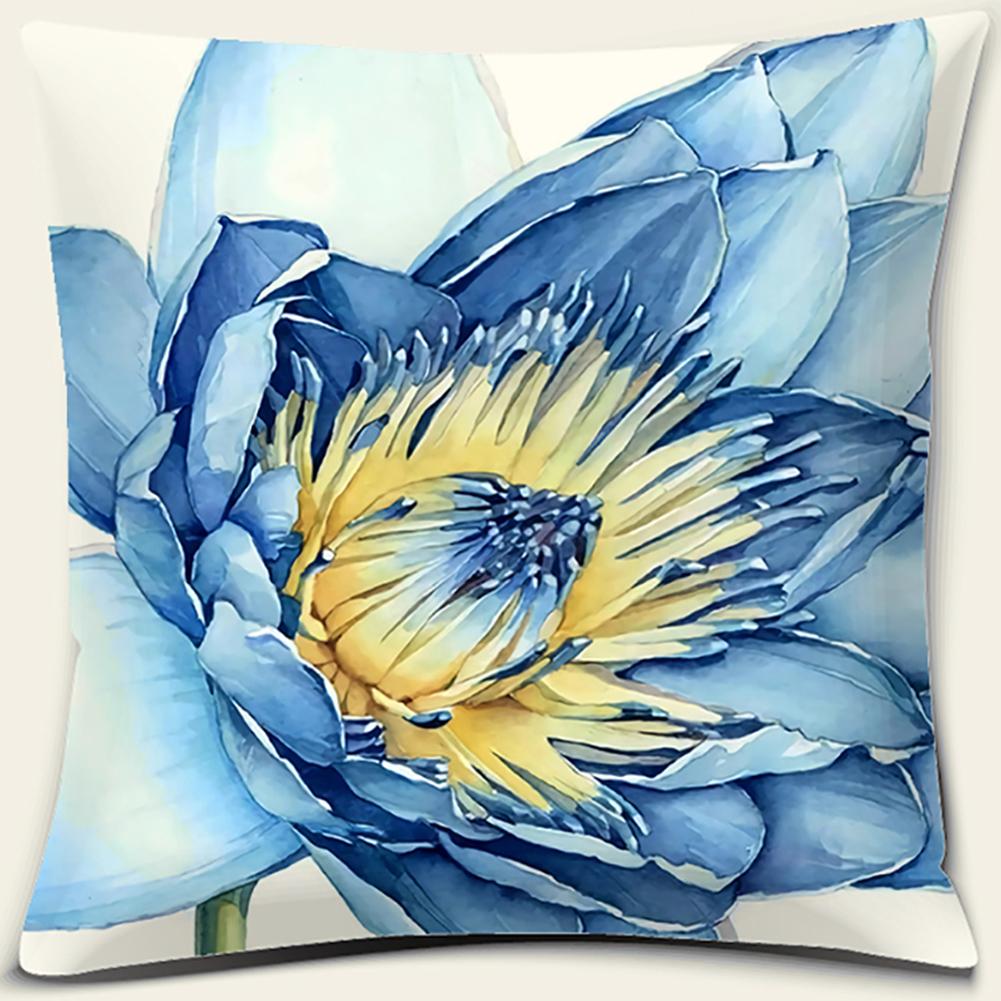 Наволочка с принтом цветов и птиц, квадратная наволочка, украшение для дома и офиса, наволочка, чехол для подушки