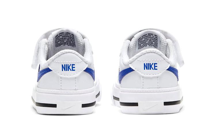 Nike Кроссовки Court Legacy с нескользящей и износостойкой подошвой, низкие, для малышей, Белый Синий Черный, для младенцев и малышей DA5382-101