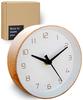UpFRAME Настольные настенные часы на батарейках, деревянные, бесшумные, стильные, аналоговые, круглые, с управлением, простые, прочные, (Деревянный 12см,