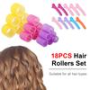 Heatless Hair Rollers Set Self-Adhesive Rollers Curlers Set Hair Clips DIY Curling Tool