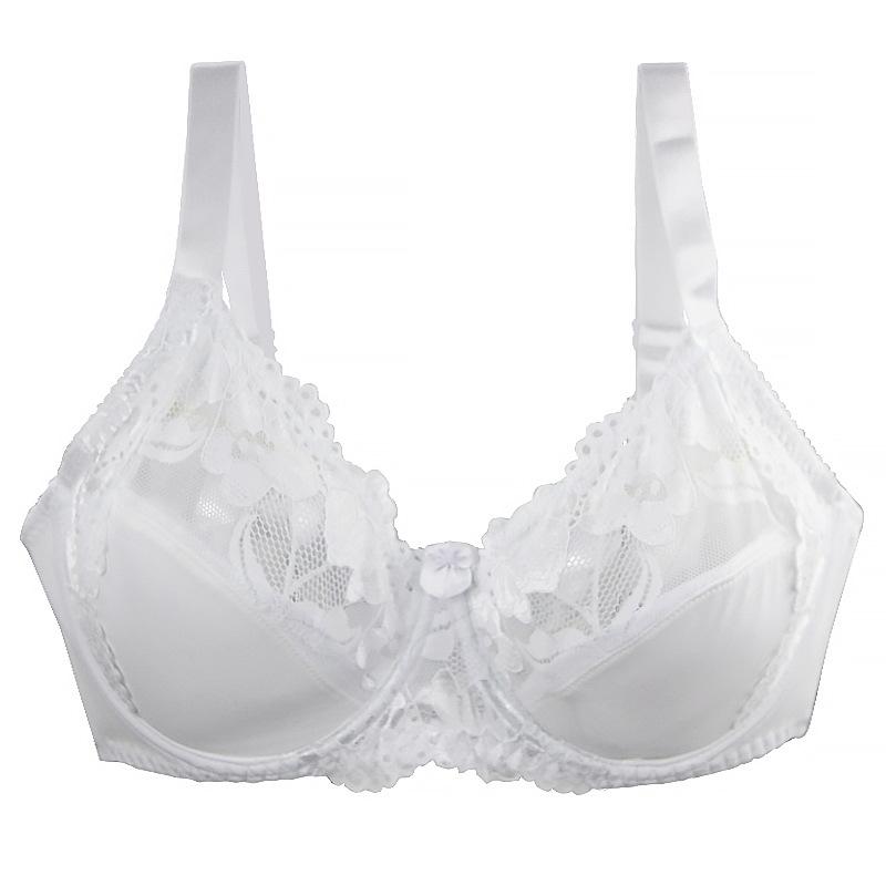 Large Size Bra Lace Gathering Steel Ring Underwear Adjustment Type Large Chest Small Breast Bra Cover