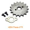 Передний двигатель 428# 17 мм 10T-19T Звездочка для KAYO BSE SSR SDG Мотокросс Питбайк Квадроцикл Квадроцикл Картинг Мопед Багги Скутер Мотоцикл