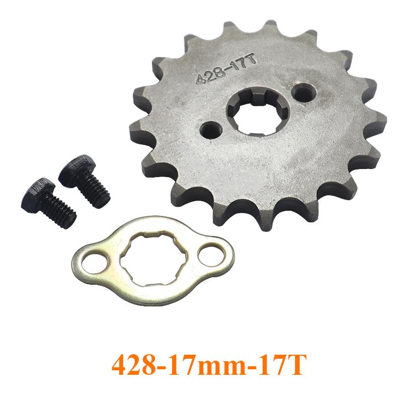 Front Engine 428# 17mm 10T-19T Sprocket For KAYO BSE SSR SDG Dirt Pit Bike ATV Quad Go Kart Moped Buggy Scooter Motorcycle