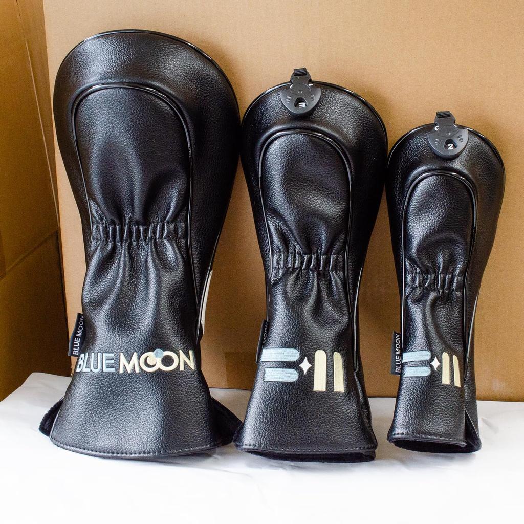 Blue Moon Fairway Wood Headcover Star FAT Golf Club Cover (6 Series) [ver.6.1 E-Kasumi Logo] (Black)