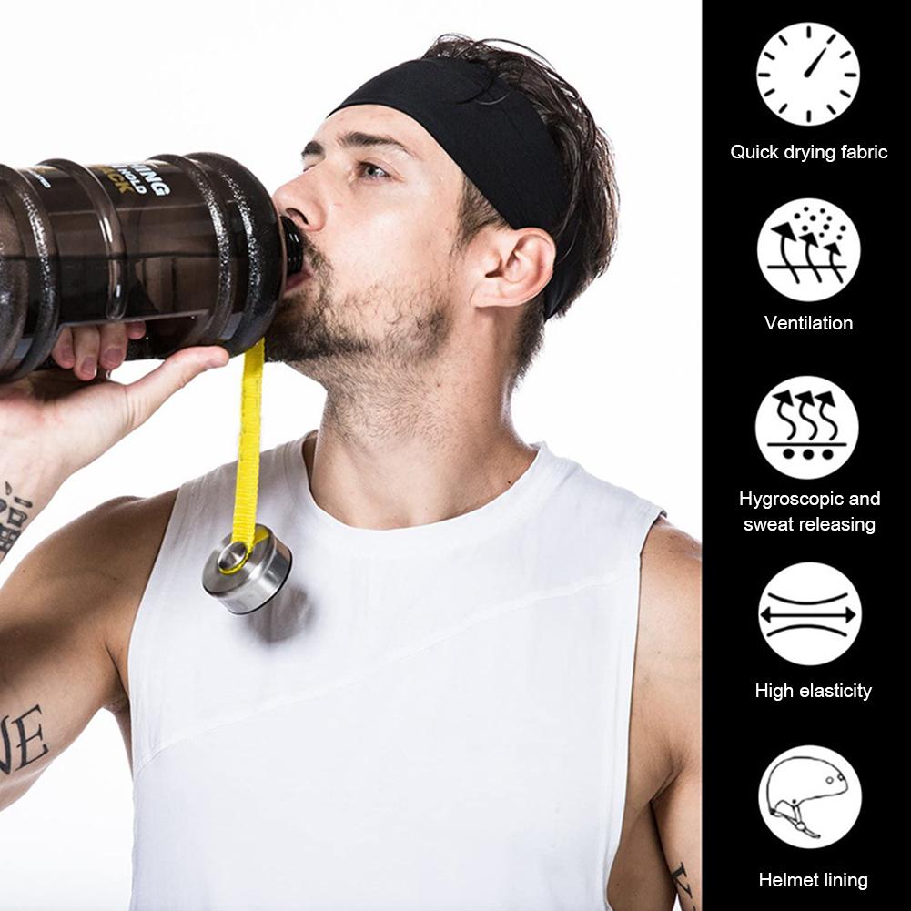 10-1pcs Elastic Headband Quick Dry Sweat Absorption Headdress Anti-slip Running Head Band Breathable for Yoga Running Biking
