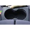 For Tesla Model X 2016-2018   Carbon Fiber Center Console Water Cup Holder Cover Trim Sticker Accessories Car Styling