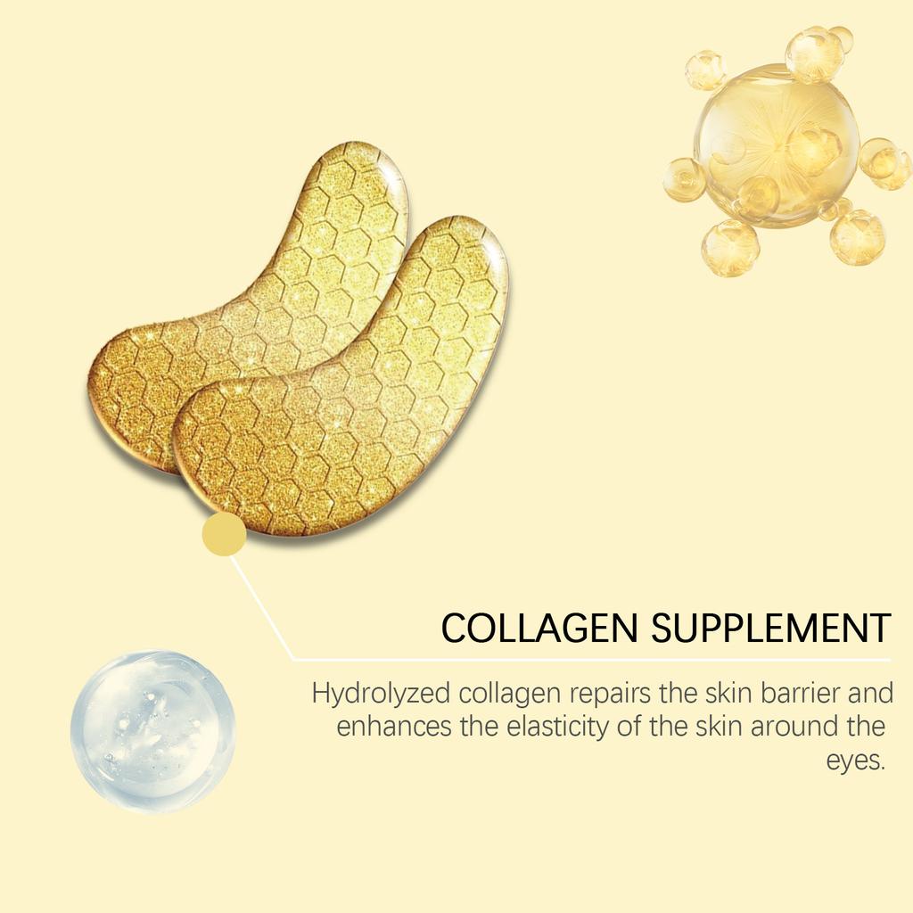 24-каратное золотое покрытие для глаз, разглаживающее мелкие морщинки, мешки под глазами, средство от отечности, темных кругов, увлажняющее, питающее, ретинол, коллагеновая лифтинг-маска