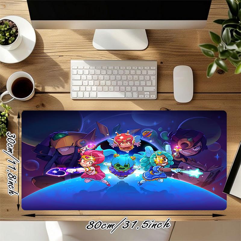 1Pc Space Adventure Friends Gaming Mouse Pad Keyboard Desk Mat Non-slip Rubber Lock Edge Waterproof Computer Mousepad for Office Home Decor Y1137